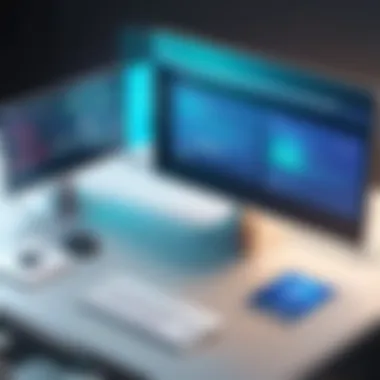 Visual representation of antivirus software in action